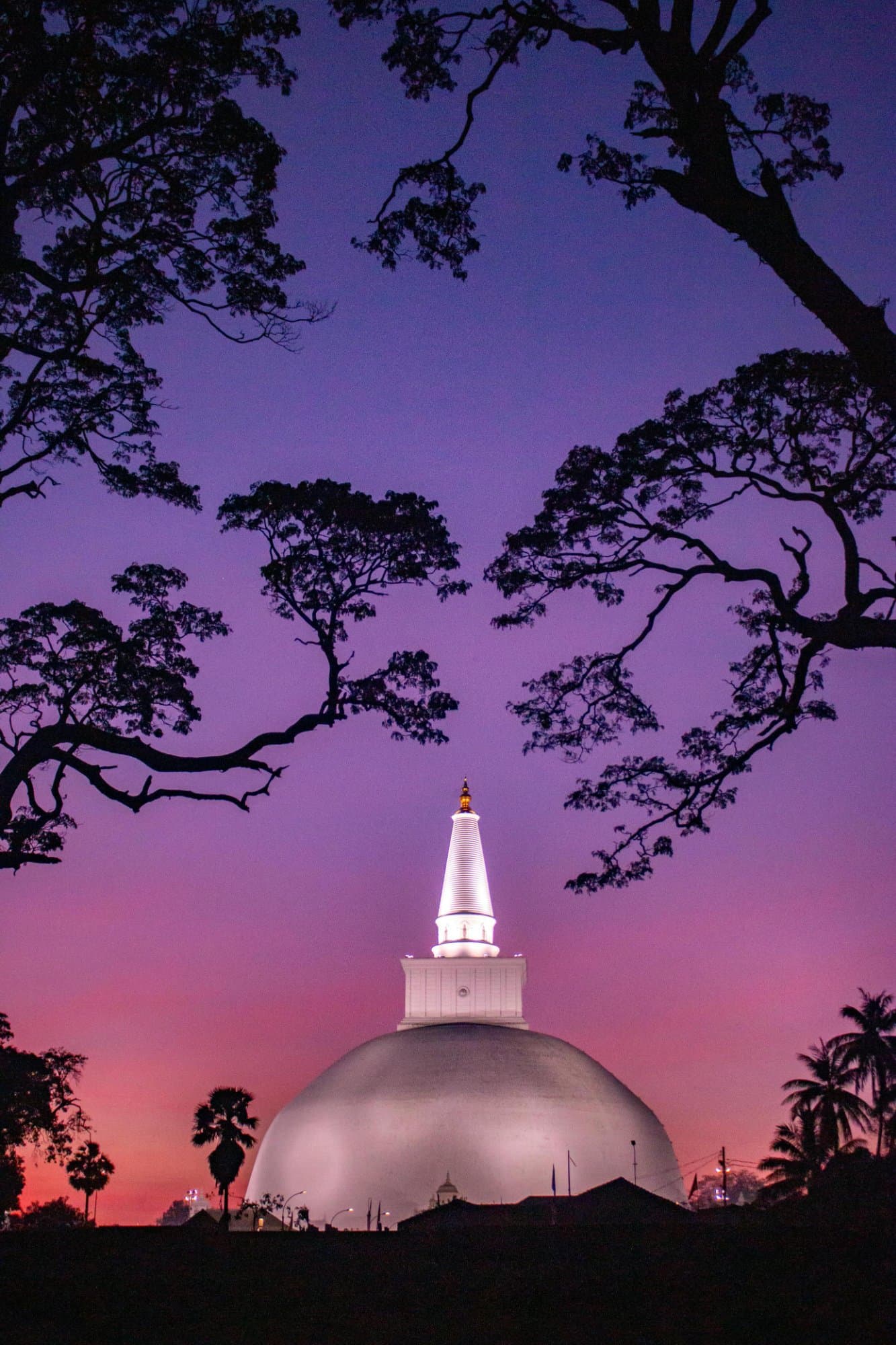 Anuradhapura Stupa at Sunset